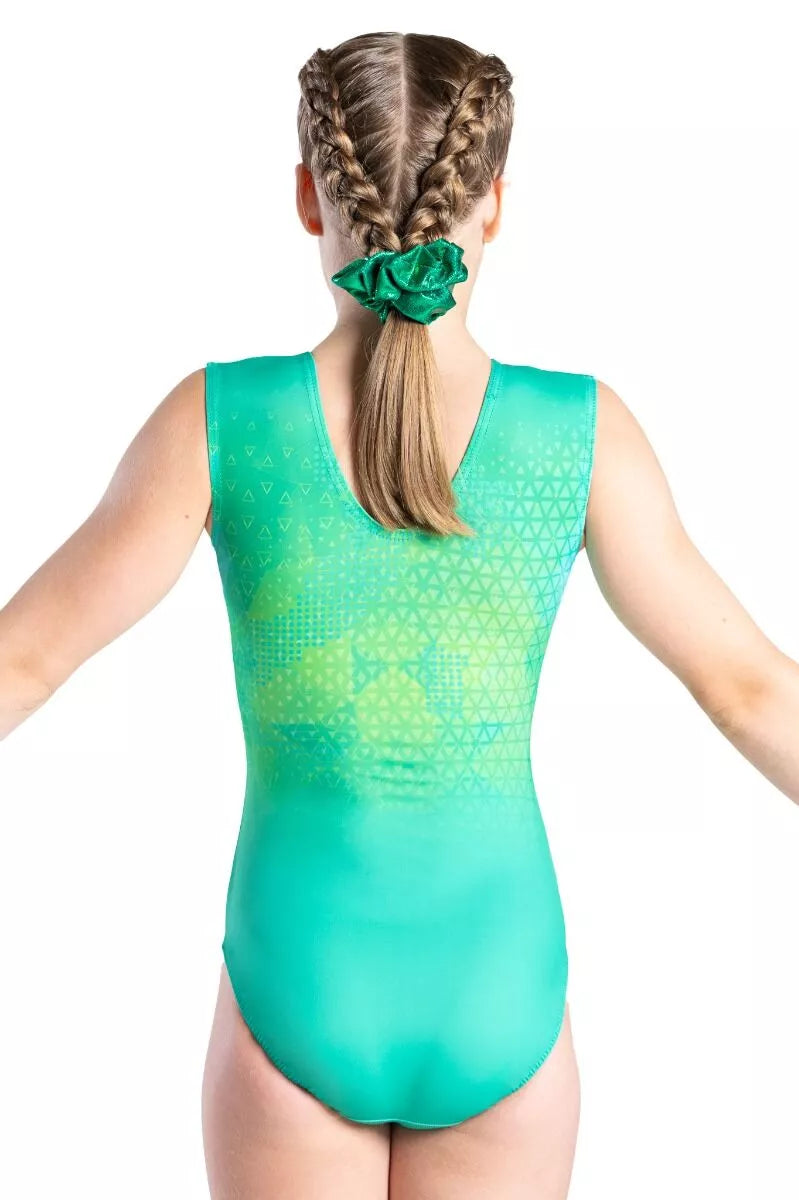 Combinaison de gymnastique Pisa sans manches-Vert
