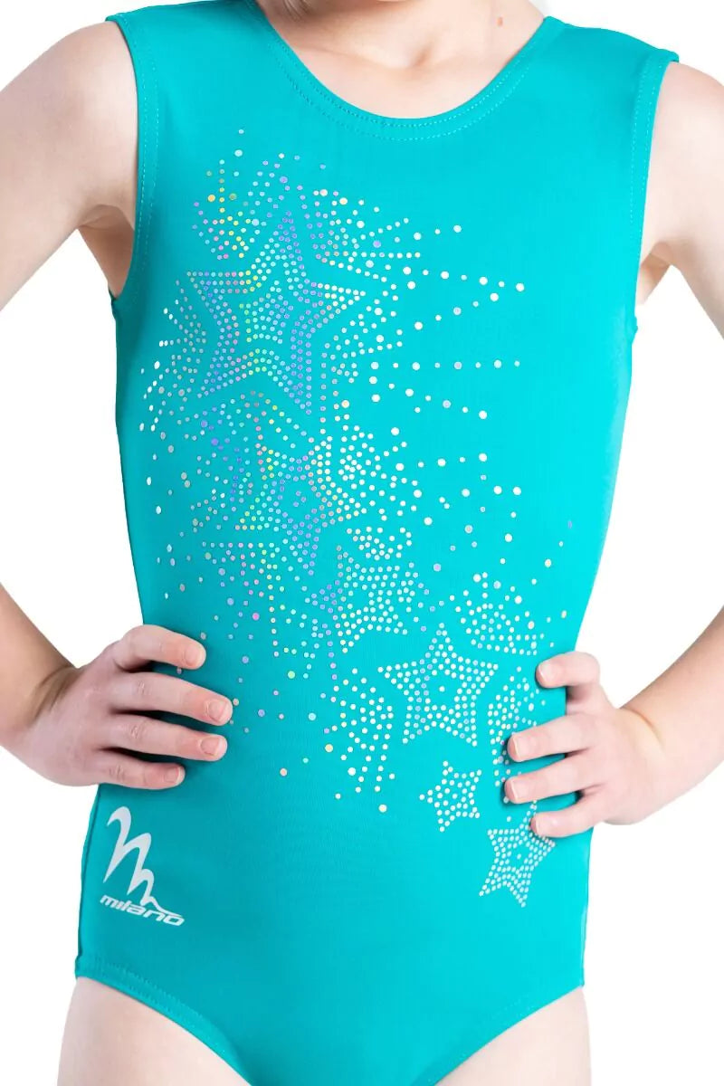 Combinaison de gymnastique sans manches Stargaze Jade
