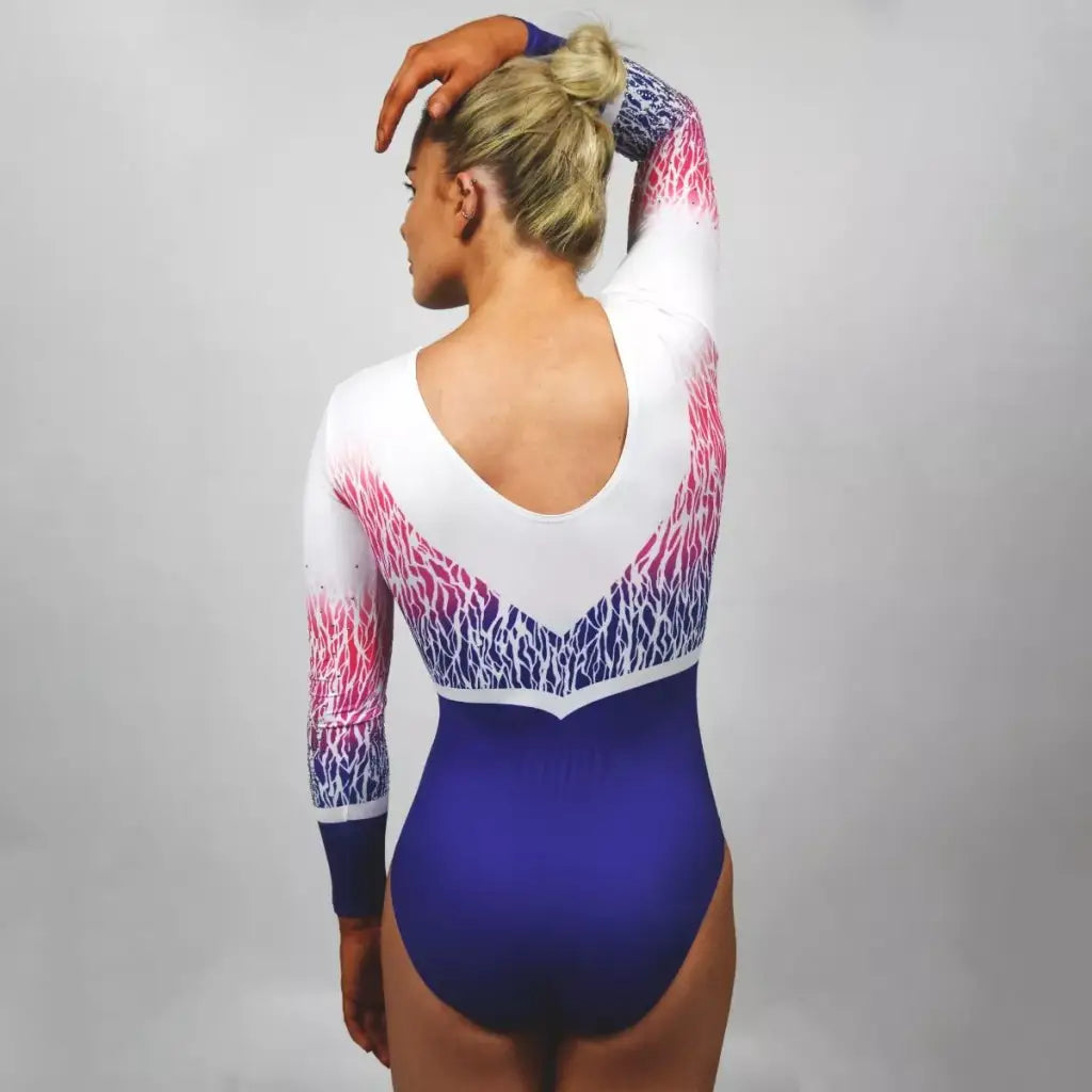 Gymnastikanzug Infuse Long Sleeve Pink Purple