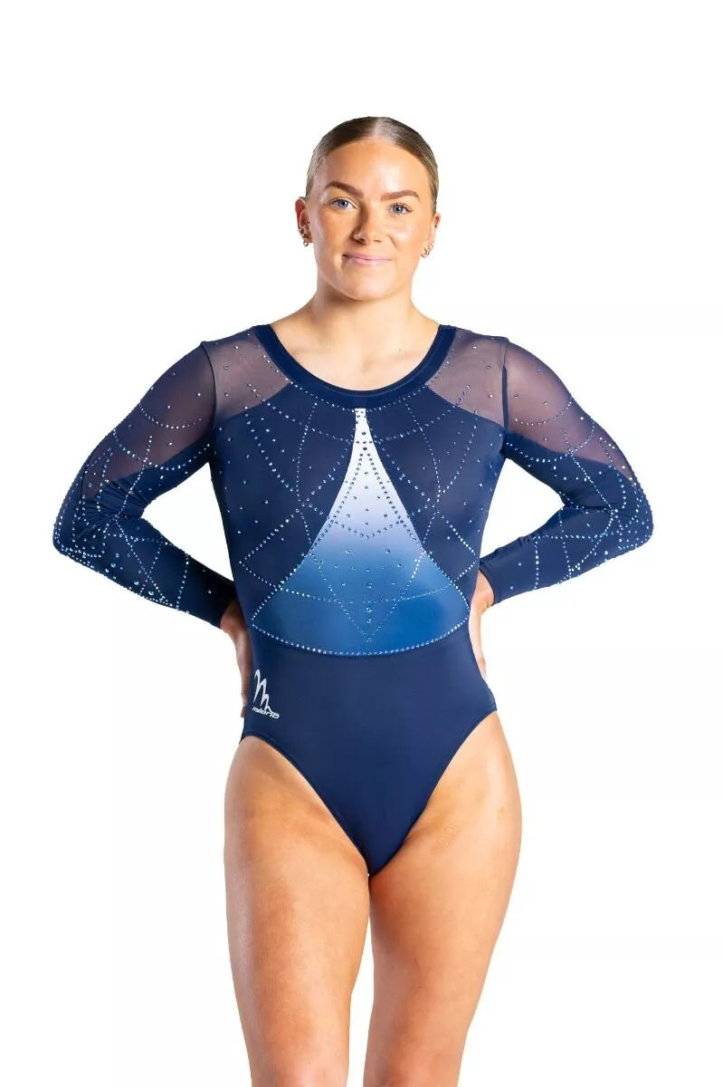 Chandelier Long Sleeved Gymnastics Suit Blue