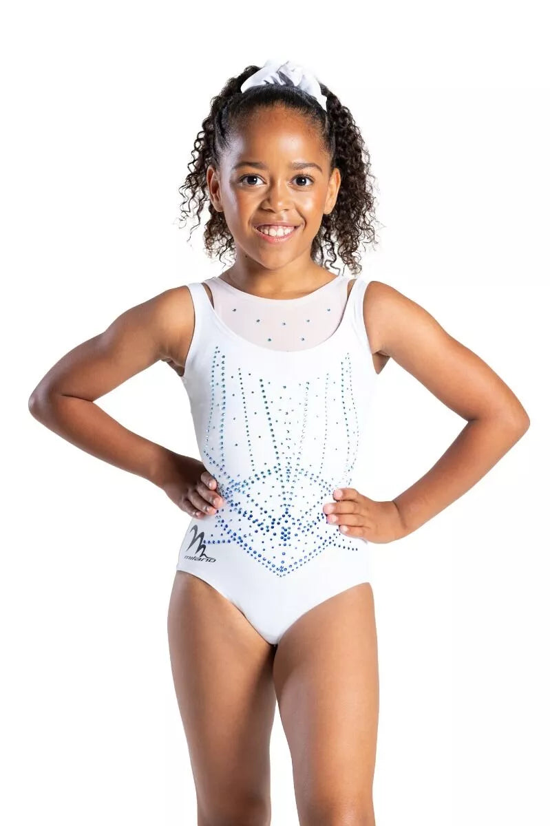 Combinaison de gymnastique sans manches Duette Blanc