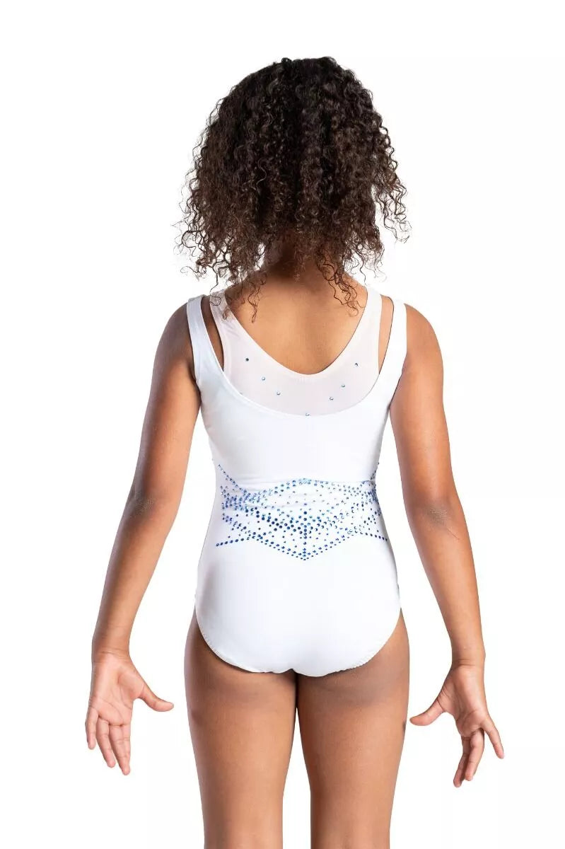 Combinaison de gymnastique sans manches Duette Blanc