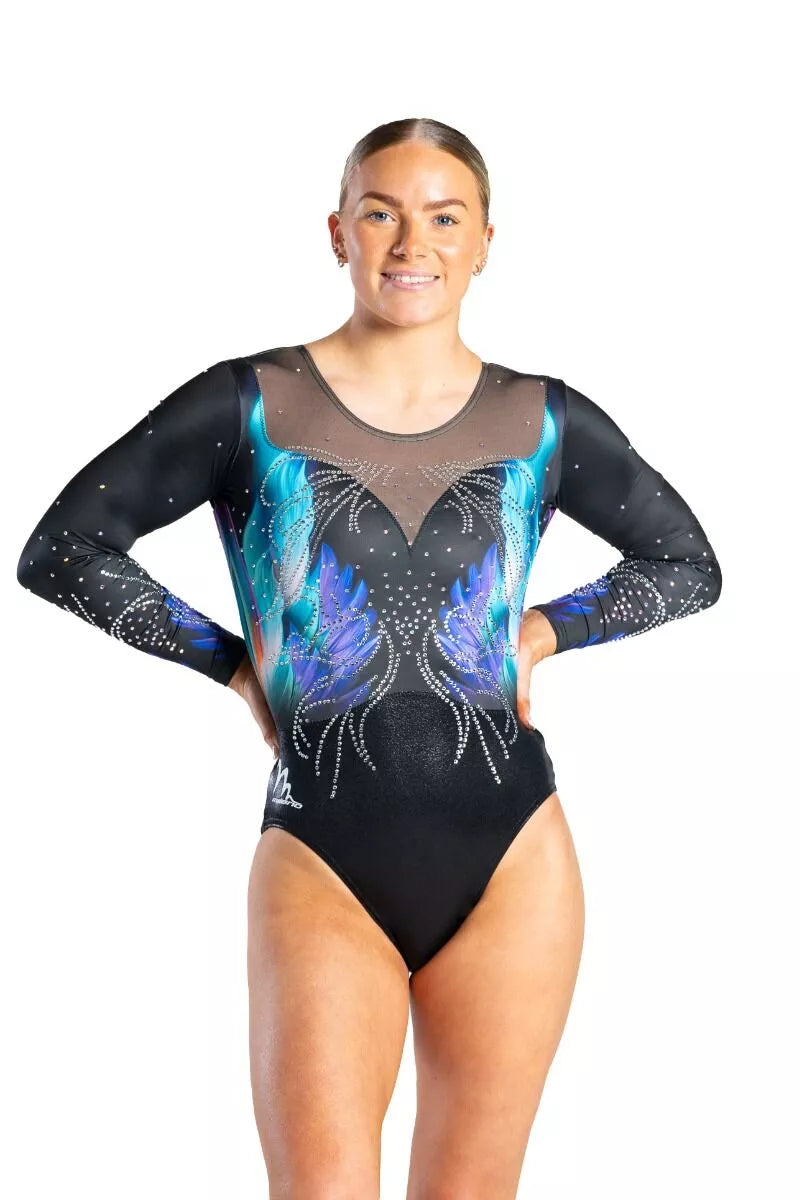 Gymnastics Suit Parakeet Long Sleeved Turquoise