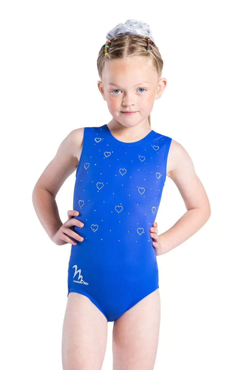 Sheer Love Sleevless Gymnastic Suit Royal